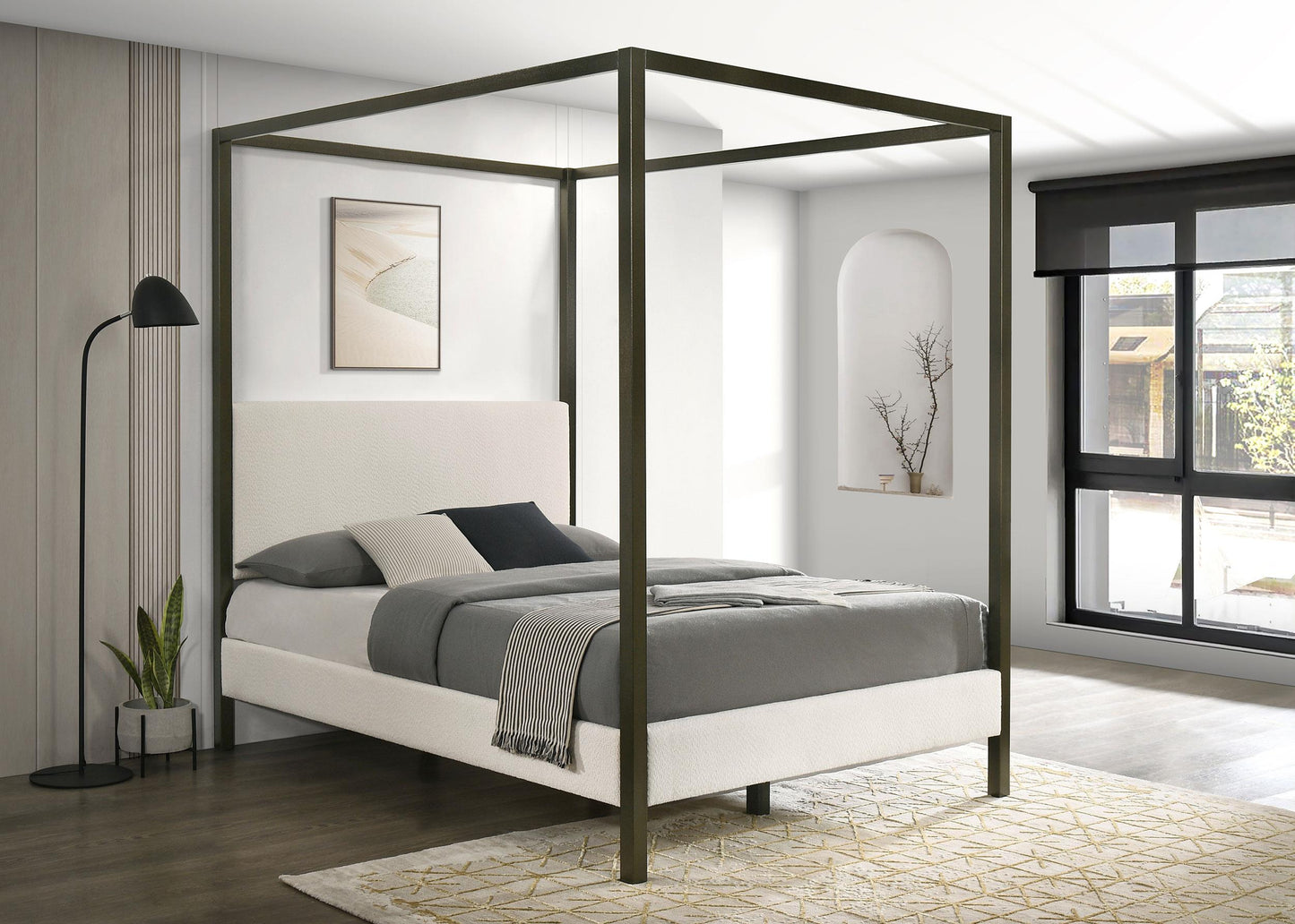 Monroe Bed in Vanilla