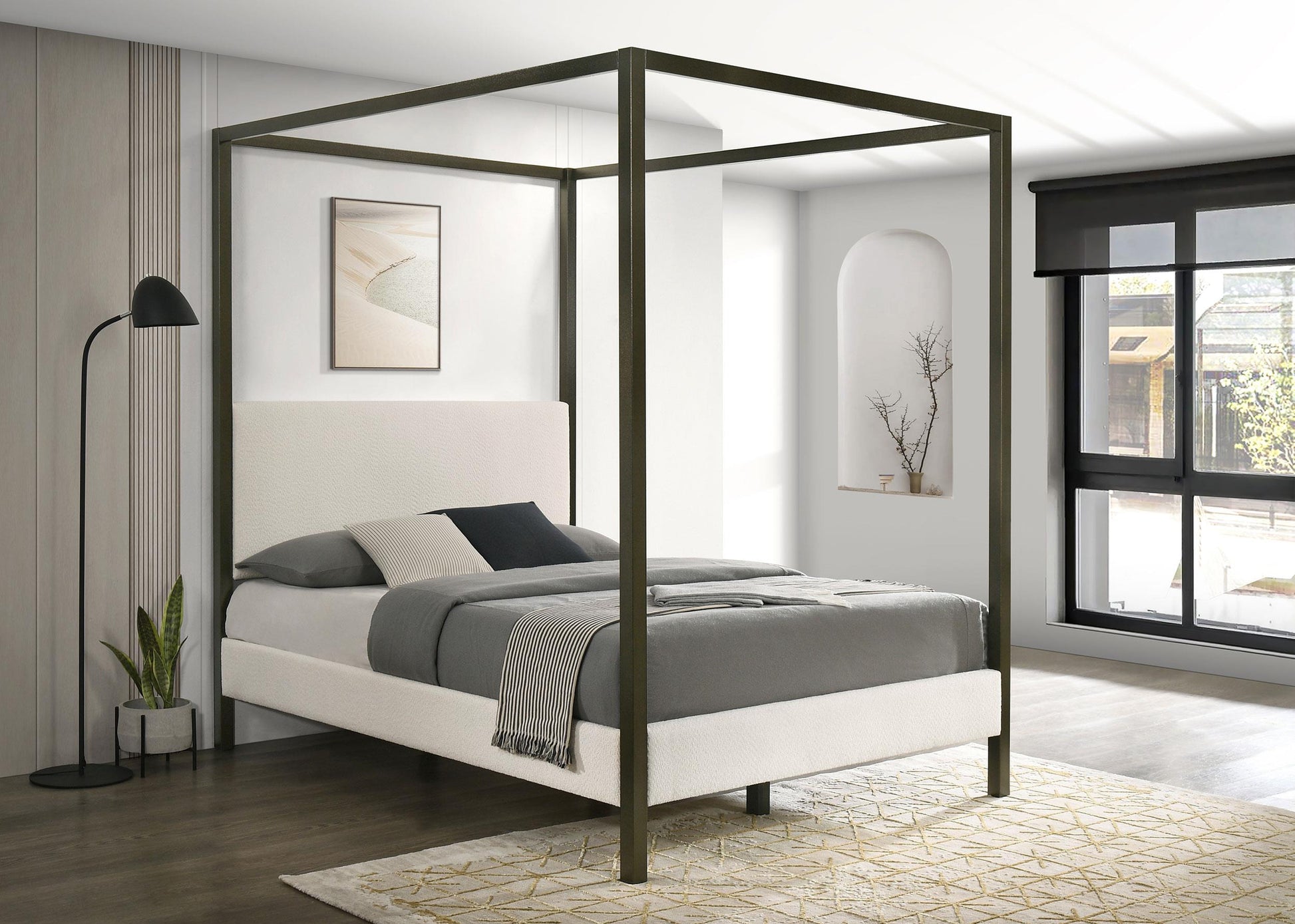 Monroe Bed in Vanilla