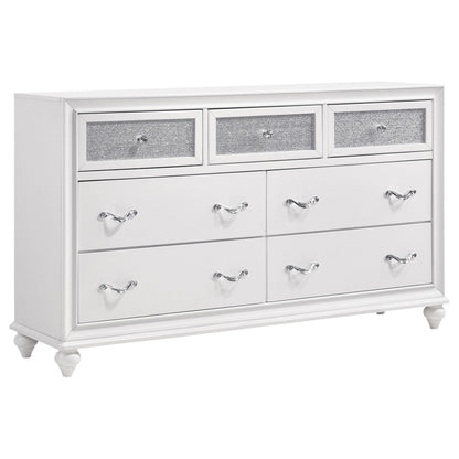Barzini Eastern King Bed 5-Piece Set in White - Coaster Furniture
