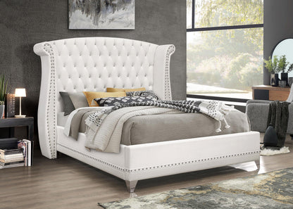 Barzini E King Bed in White - Coaster Furniture
