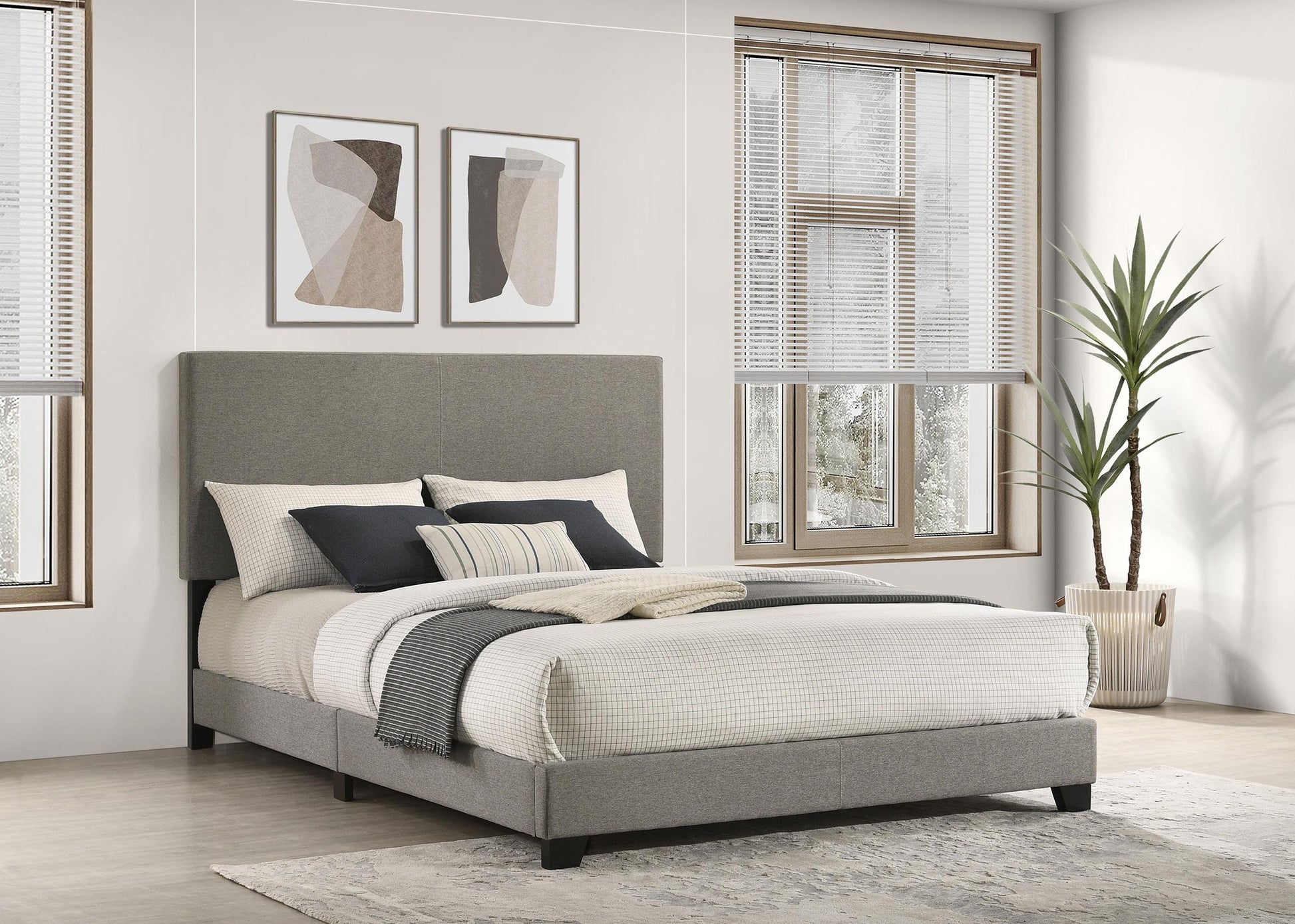 Dorian Queen Bed - Taupe