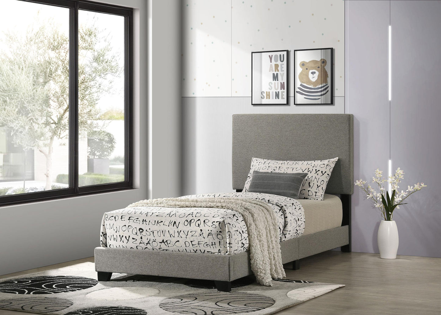 Dorian Twin Bed - Taupe