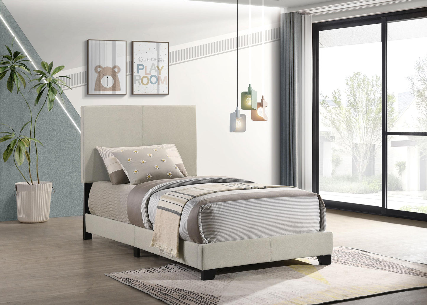 Dorian Twin Bed - Cream