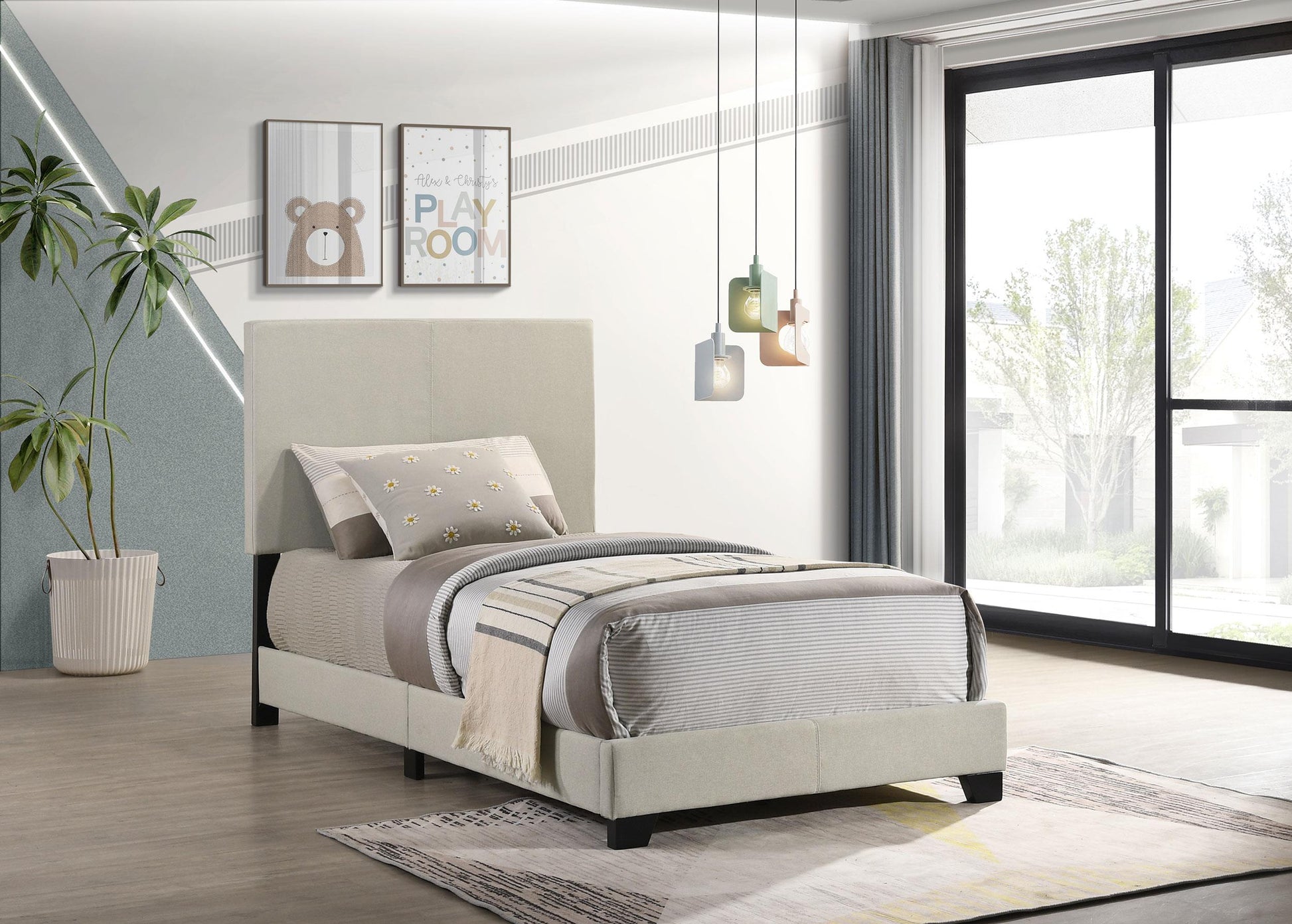 Dorian Twin Bed - Cream