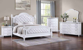 B611 80” White Bedroom Set
