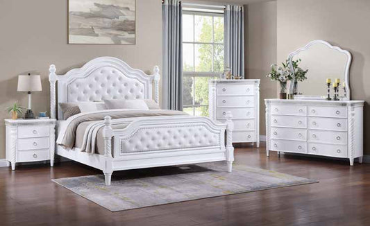 B611 80” White Bedroom Set