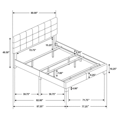 Mapes Bed in Charcoal