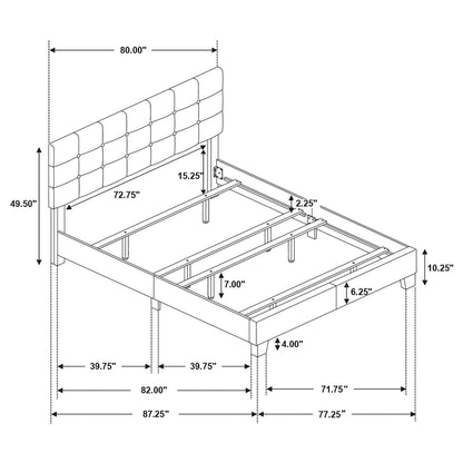 Mapes Bed in Charcoal