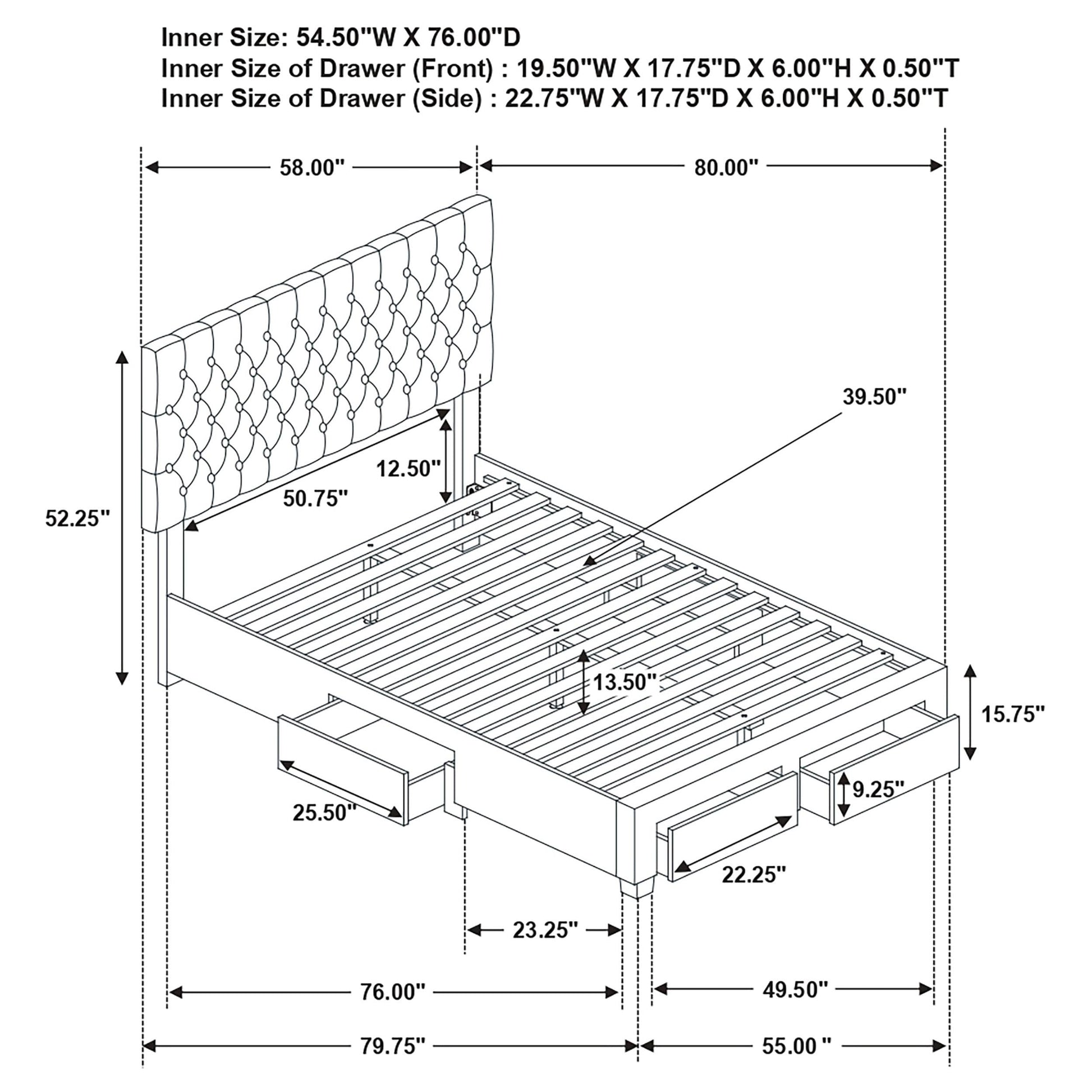Soledad Full Bed - Grey