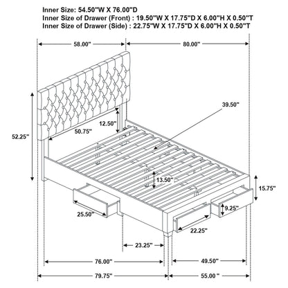 Soledad Full Bed - Grey