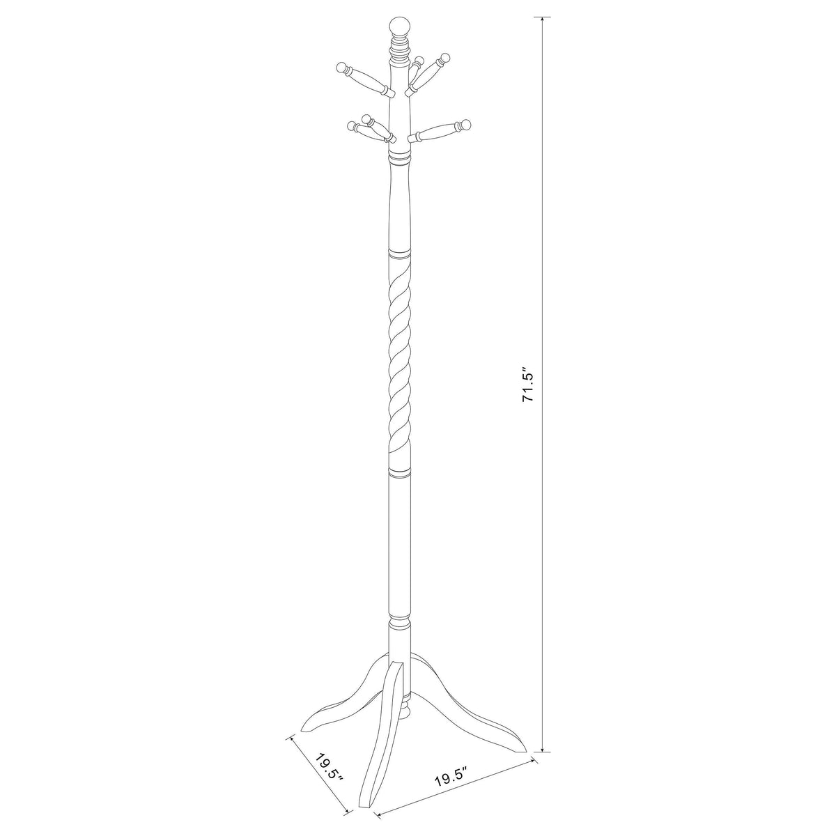 Riona Coat Rack in Merlot - Coaster Furniture