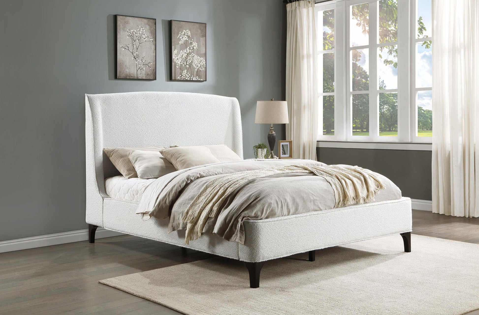Mosby E King Bed - Snow