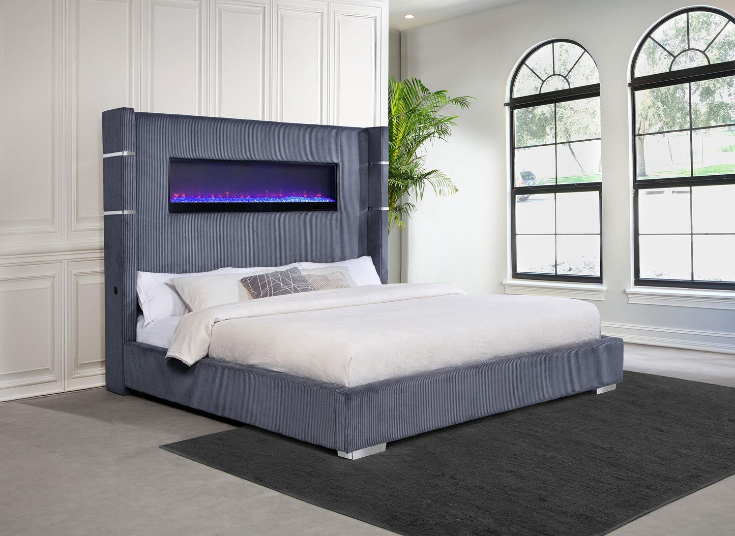 Tisdall Bed in Grey