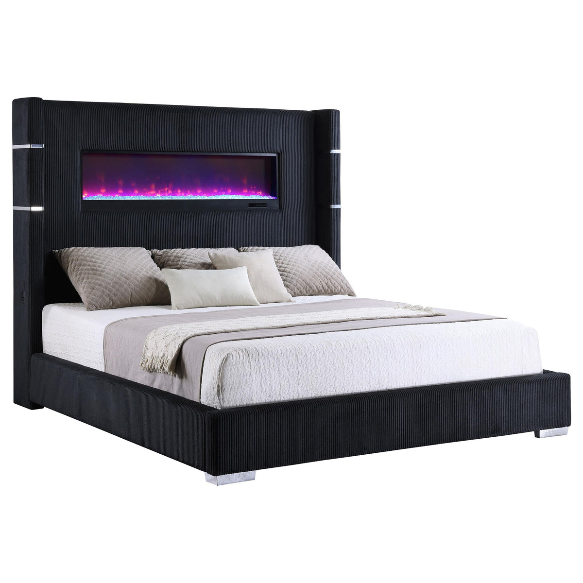 Tisdall E King Bed in Black - Coaster Furniture
