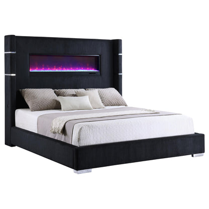 Tisdall E King Bed in Black - Coaster Furniture