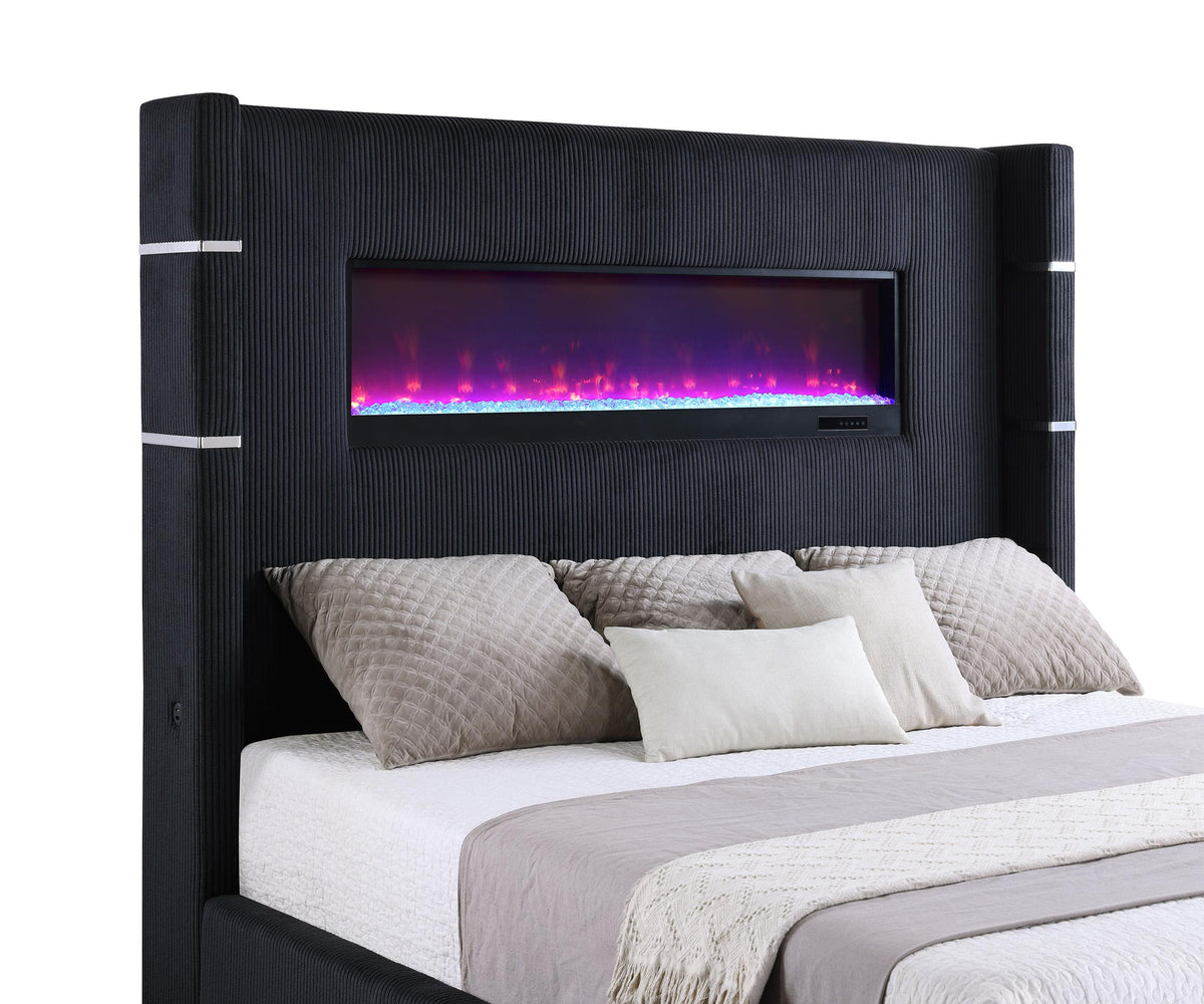 Tisdall Queen Bed in Black - Coaster Furniture