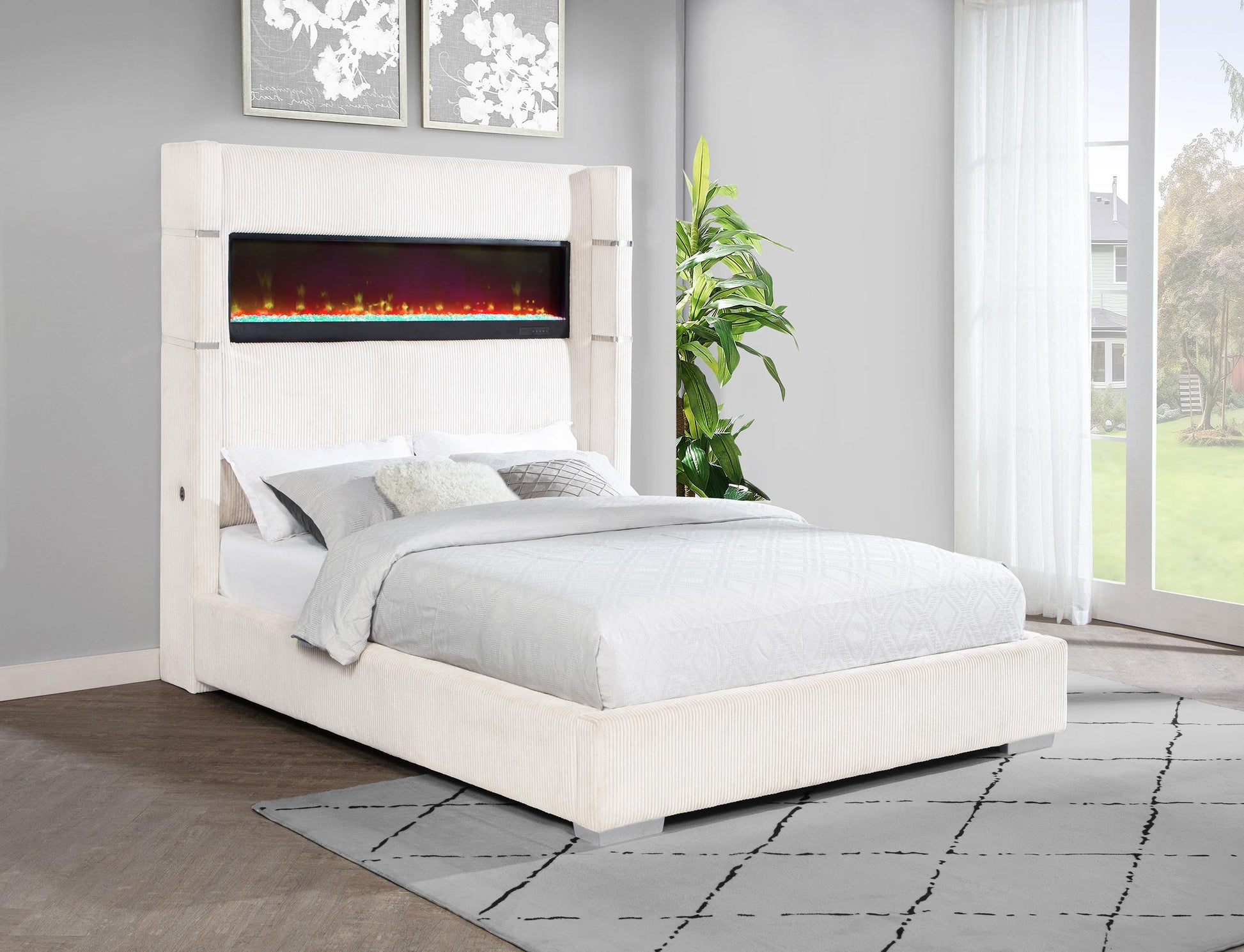 Tisdall Bed in Cream