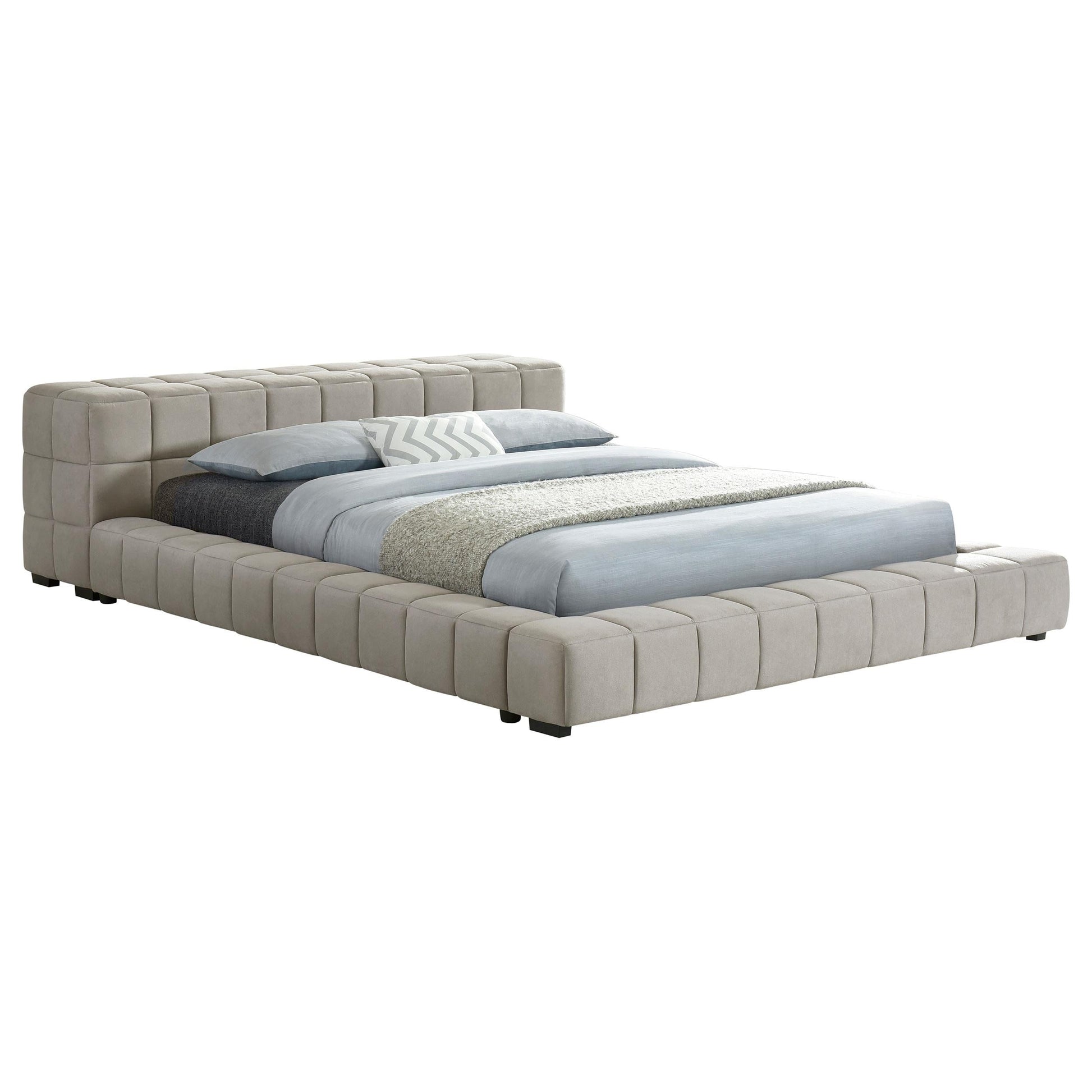 Trinity Full Bed - Light Taupe