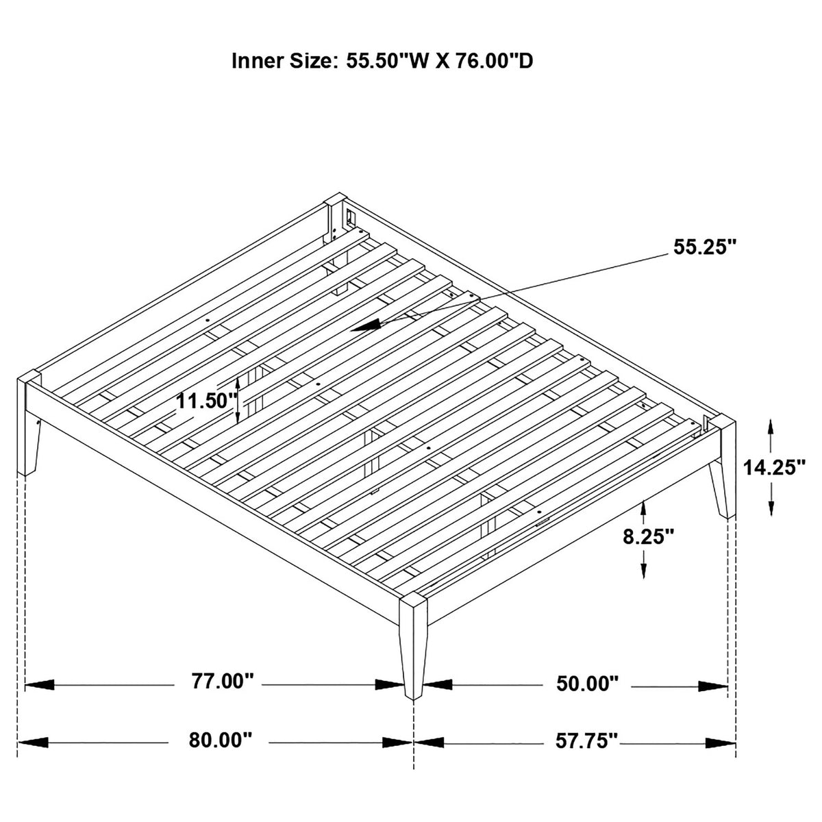 Trinity Full Bed Frame in Green - Coaster Furniture