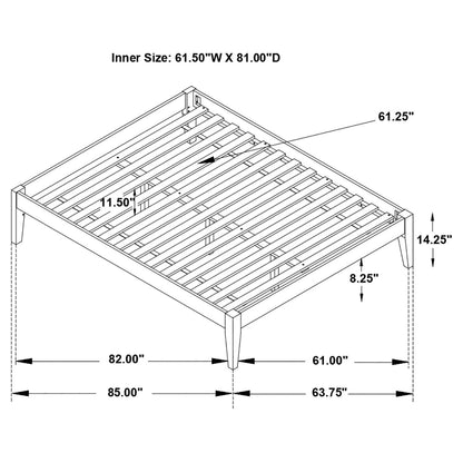 Trinity Queen Bed Frame in Green - Coaster Furniture