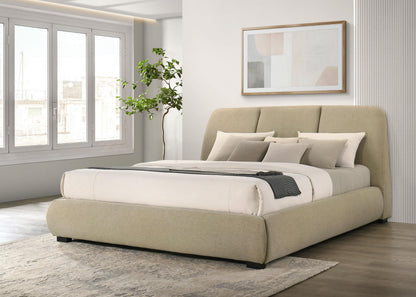 Mokena E King Bed - Light Brown