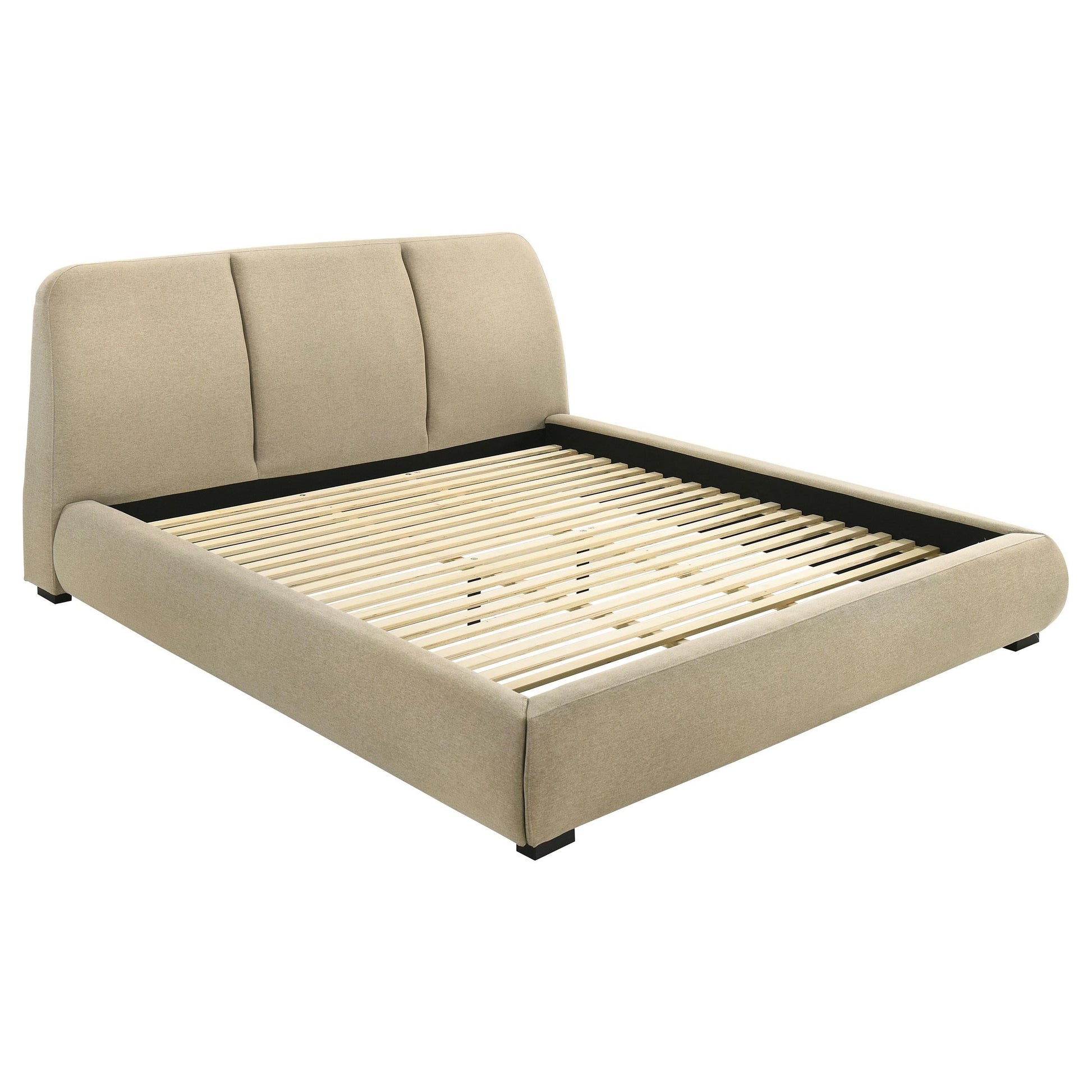 Mokena E King Bed - Light Brown