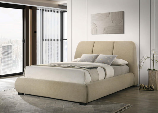 Mokena Queen Bed - Light Brown