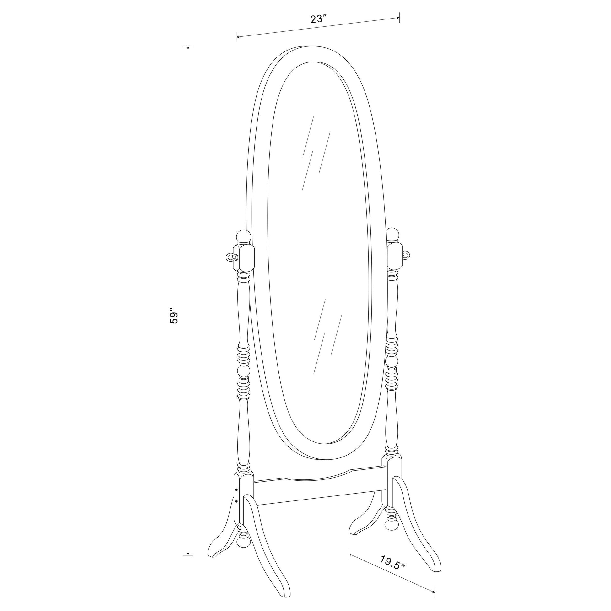 Foyet Cheval Mirror - Merlot