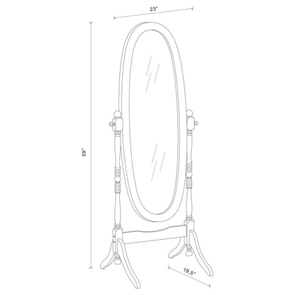 Foyet Cheval Mirror - Merlot
