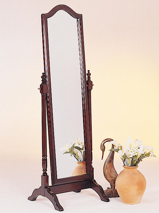 Cabot Cheval Mirror in Merlot - Coaster Furniture