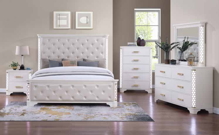 B732 Cream Pearl Bedroom Set
