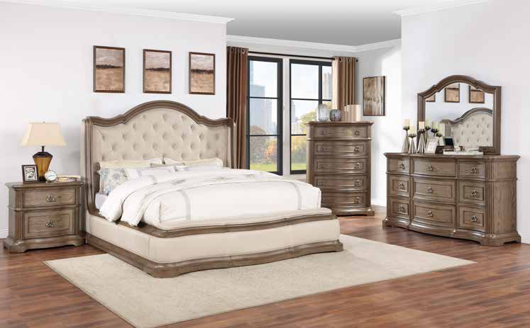 B772 80” Caramel Wood Bedroom Set
