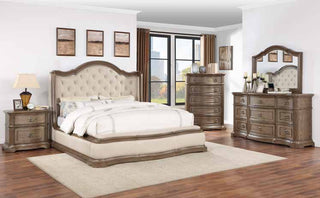 B772 80” Caramel Wood Bedroom Set