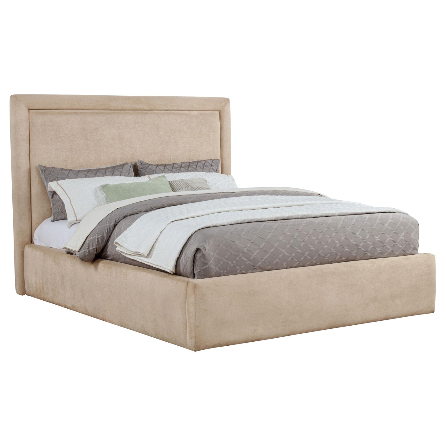 Lawson E King Bed - Light Saddle