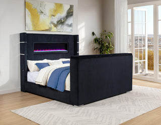 Tisdall E King Bed in Black - Coaster Furniture