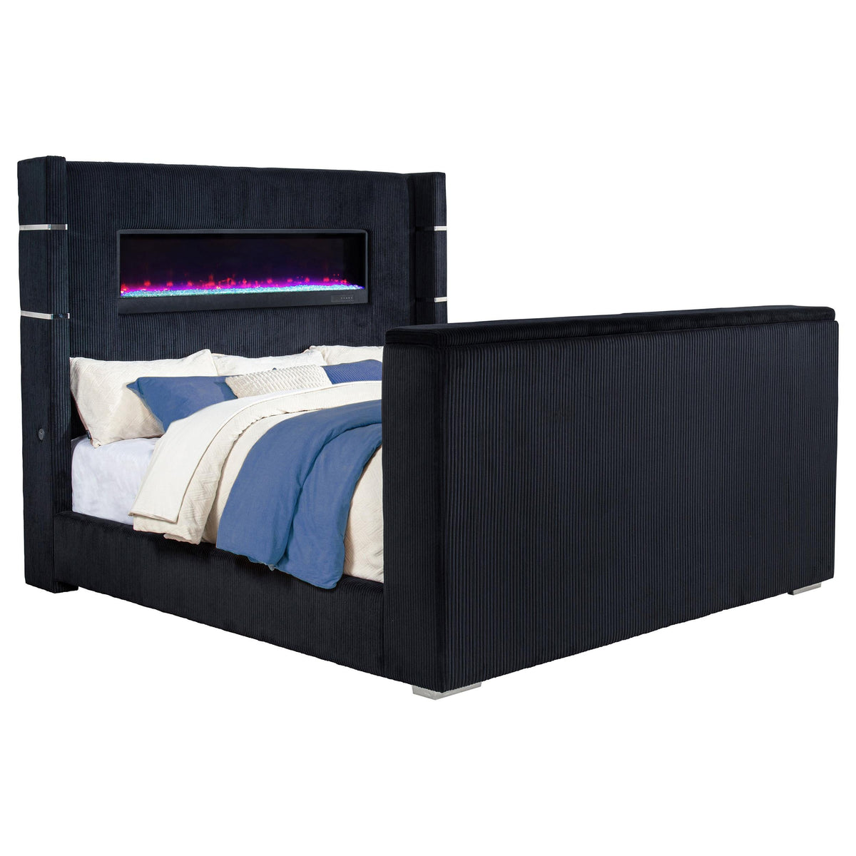 Tisdall E King Bed in Black - Coaster Furniture