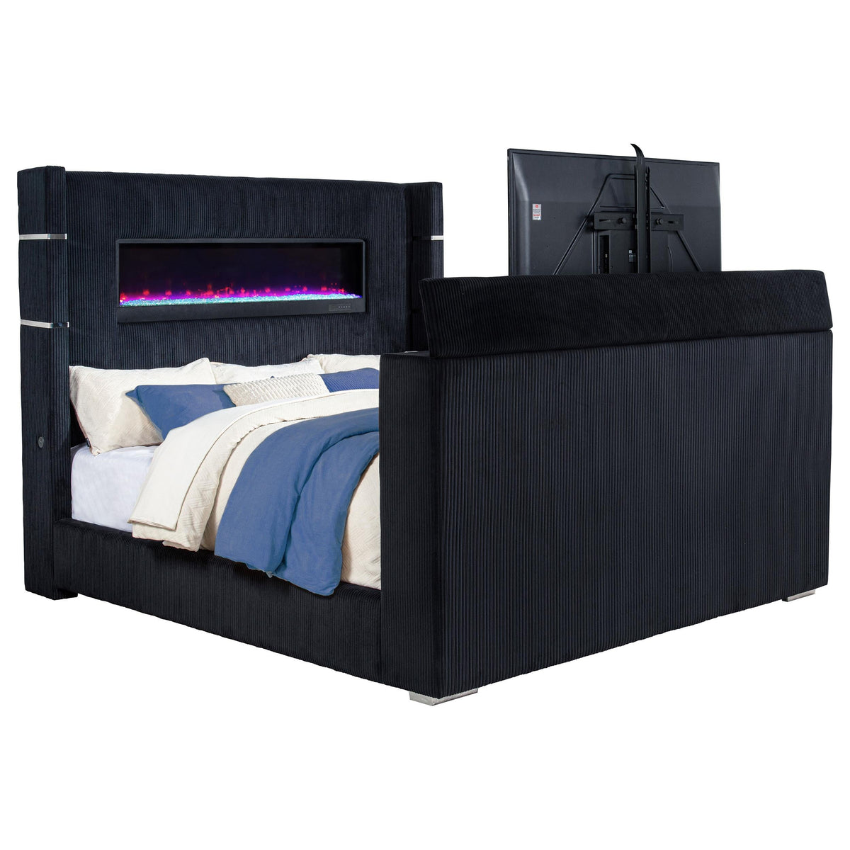 Tisdall E King Bed in Black - Coaster Furniture