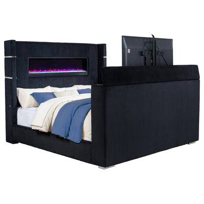 Tisdall E King Bed in Black - Coaster Furniture