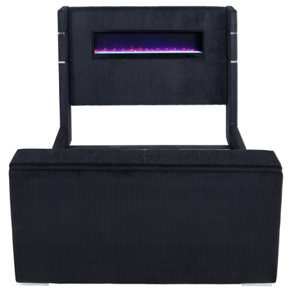 Tisdall E King Bed in Black - Coaster Furniture