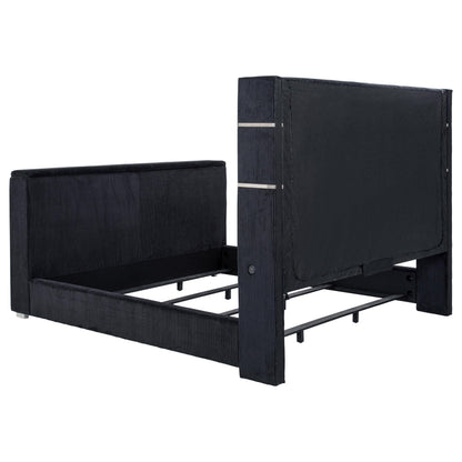 Tisdall E King Bed in Black - Coaster Furniture