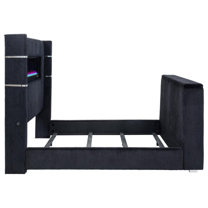 Tisdall E King Bed in Black - Coaster Furniture