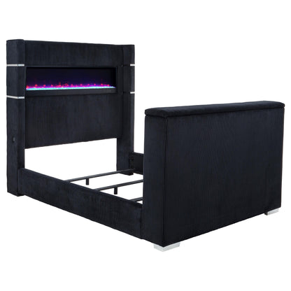 Tisdall Queen Bed in Black - Coaster Furniture