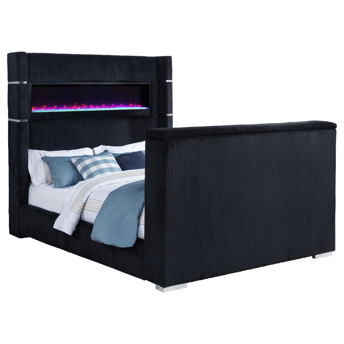 Tisdall Queen Bed in Black - Coaster Furniture