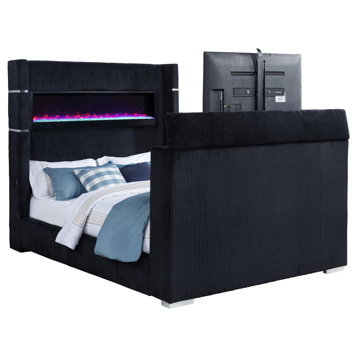 Tisdall Queen Bed in Black - Coaster Furniture