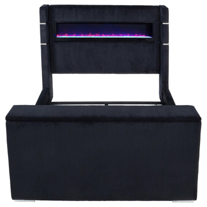 Tisdall Queen Bed in Black - Coaster Furniture