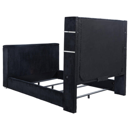 Tisdall Queen Bed in Black - Coaster Furniture