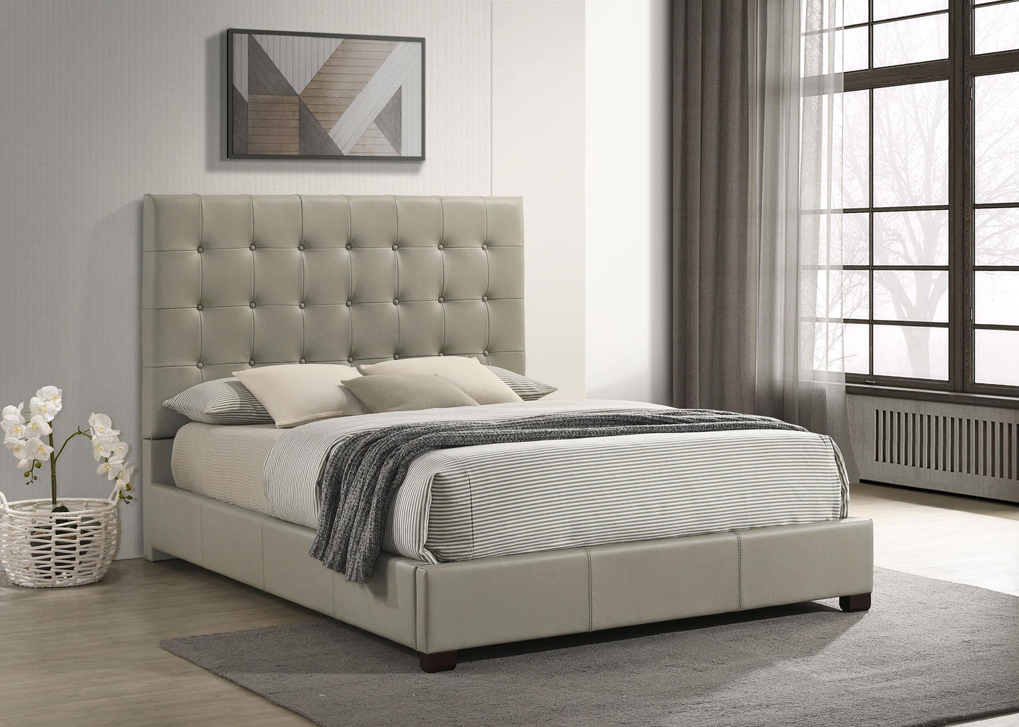 Medley Queen Bed - Tan