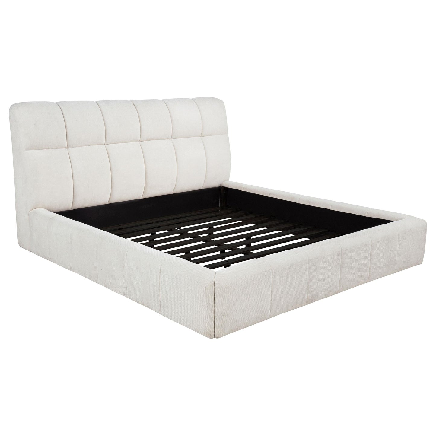 Nollet E King Bed - Cream