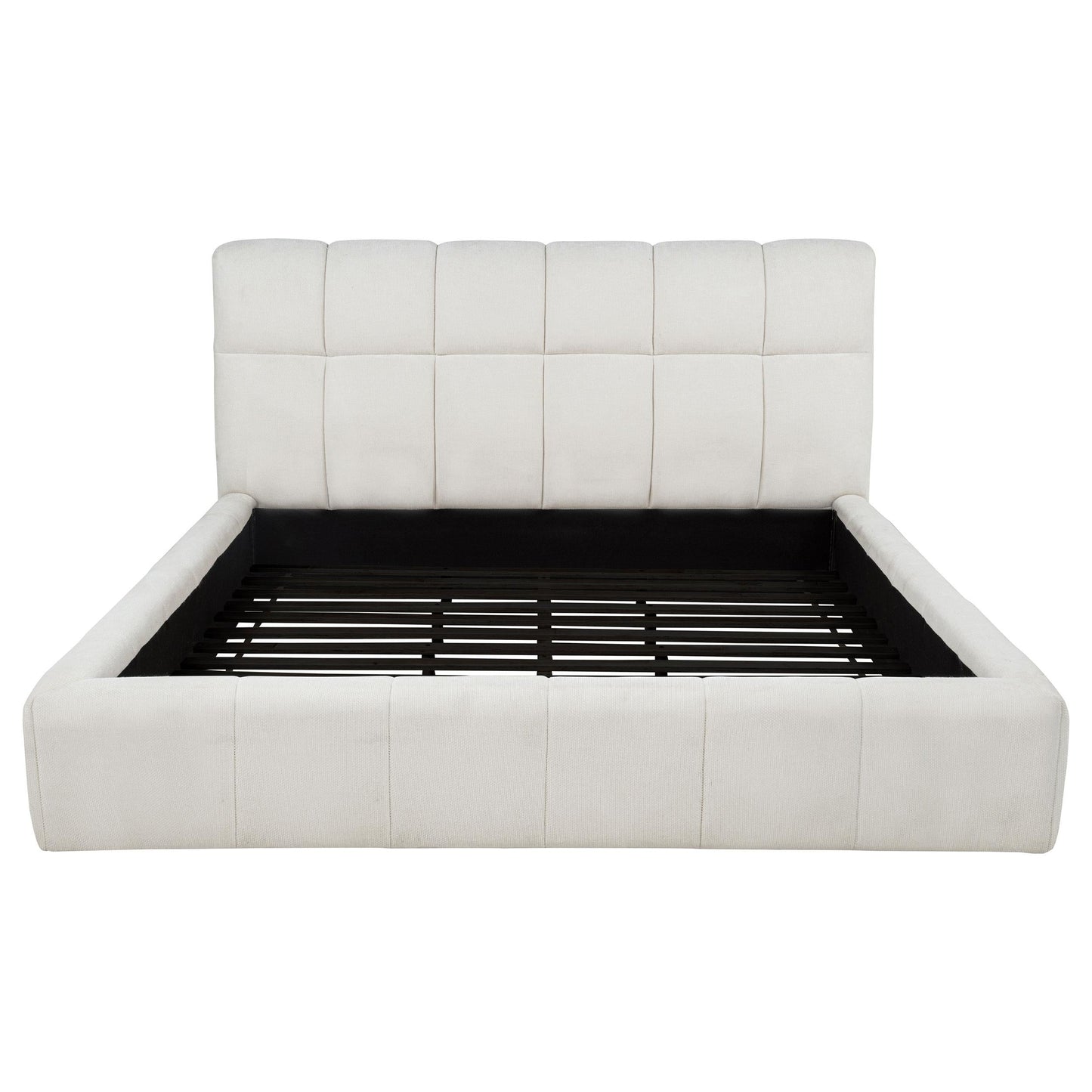 Nollet E King Bed - Cream