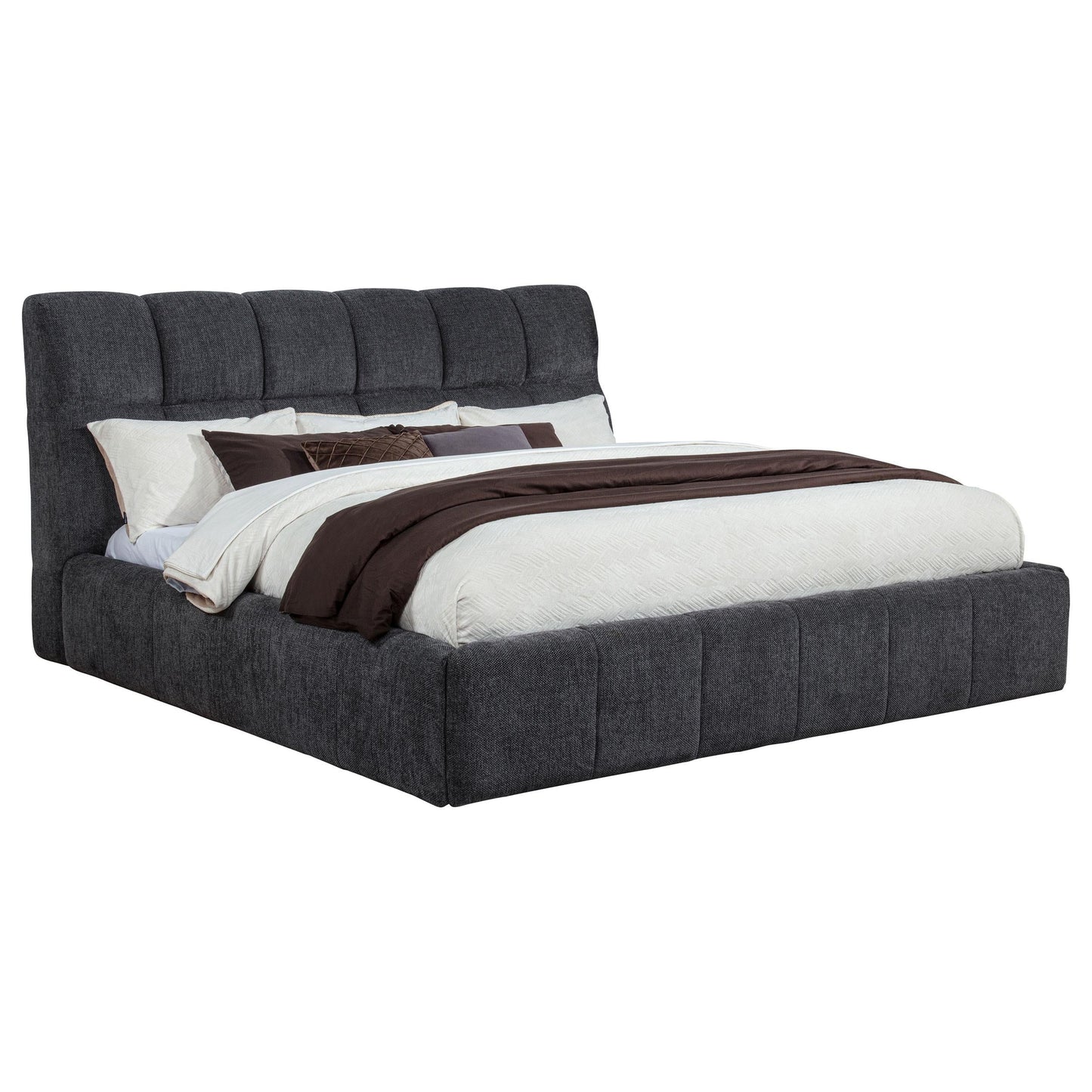 Nollet E King Bed - Grey